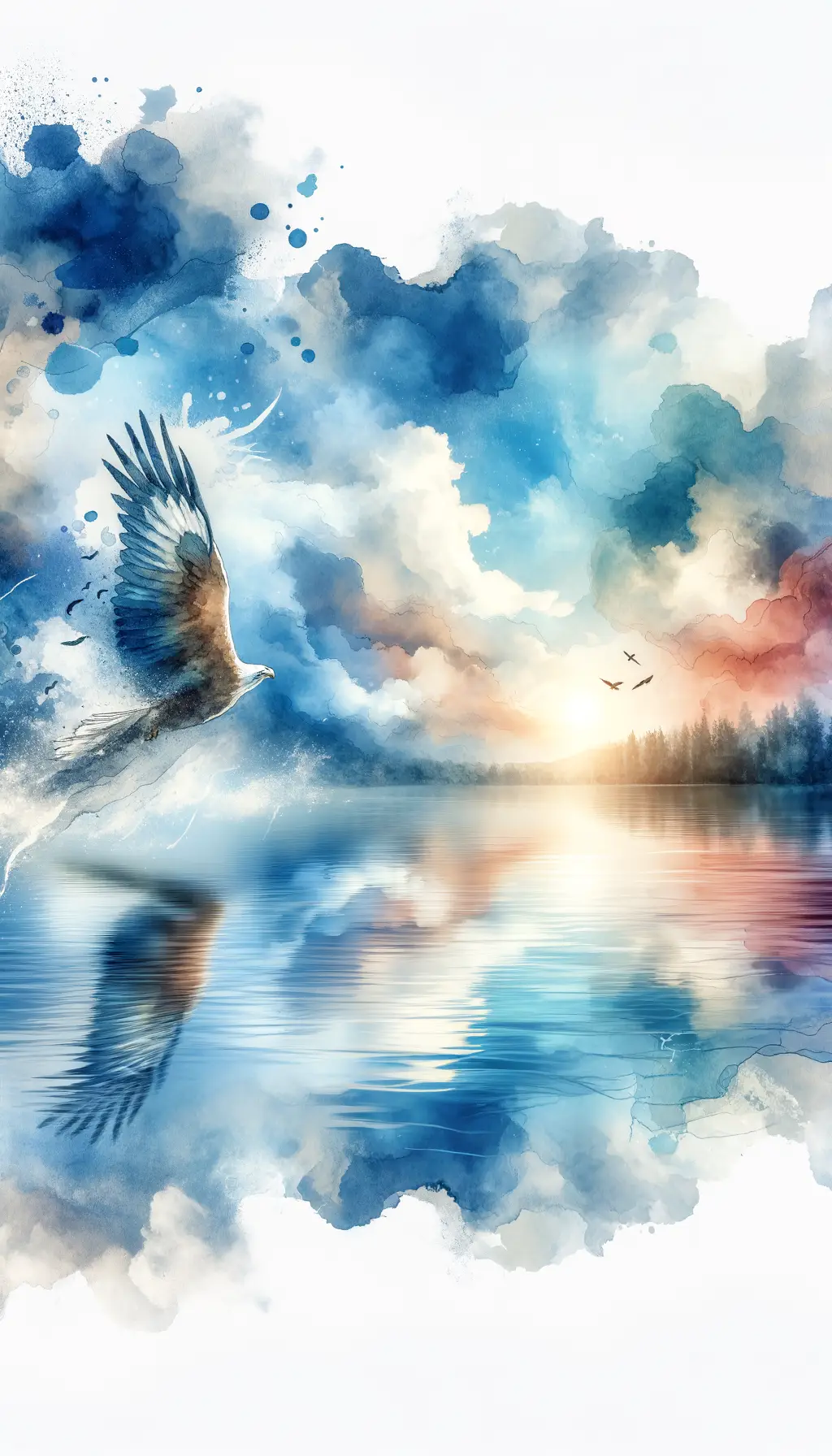 Hues of Hope: An Eagle's Flight Through Sunset's Serenity