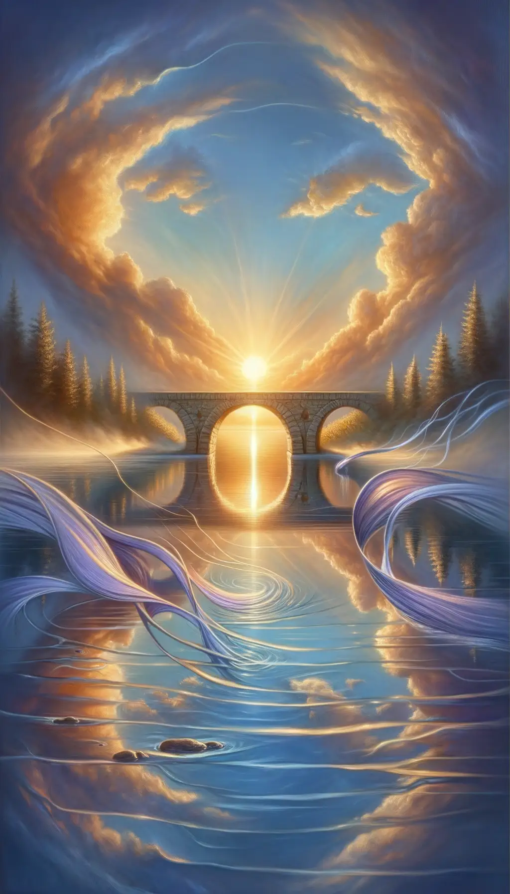 Whispers of Healing: Bridge of Sunset Serenity