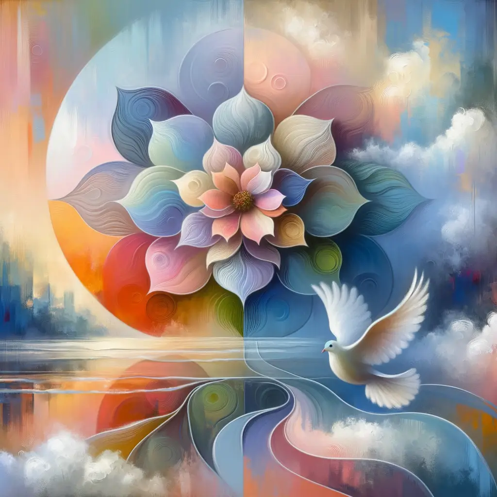 Serenity's Bloom: A Healing Symphony at Sunset