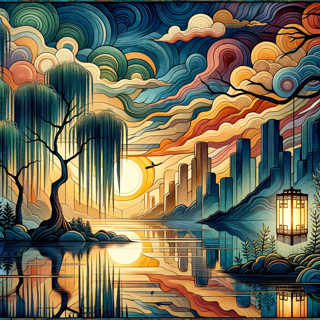 Whispers of the Willow: Embracing the Evening Sky