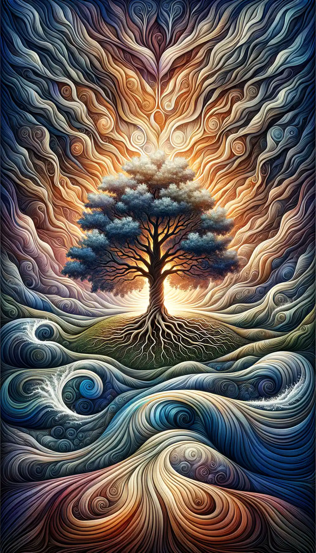 Majestic Sentinel: Embracing Shadows, Flowing Hope