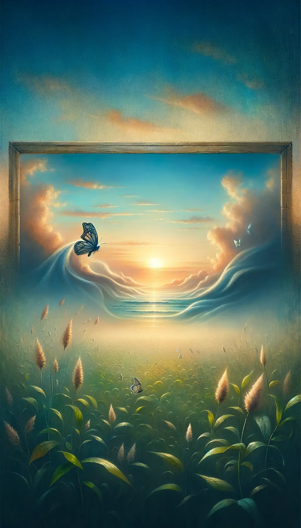 Ethereal Emergence: Sunset's Wings of Transformation