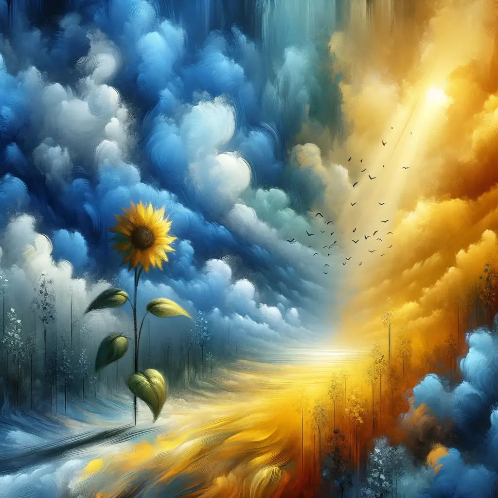 Whispers of Rebirth: A Sunflower's Song of Serenity