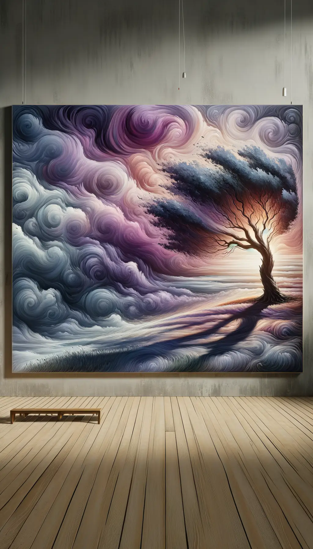 Shadows of Resilience: Whispers of Gray and Purple