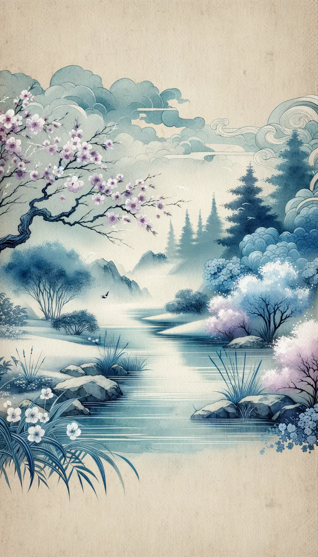 Whispers of Blossoms: A Stream of Tranquil Therapy