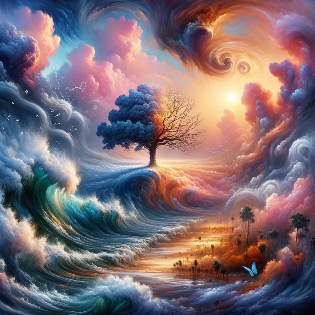 Resilient Reverie: Whispers of Hope beneath Stormy Skies