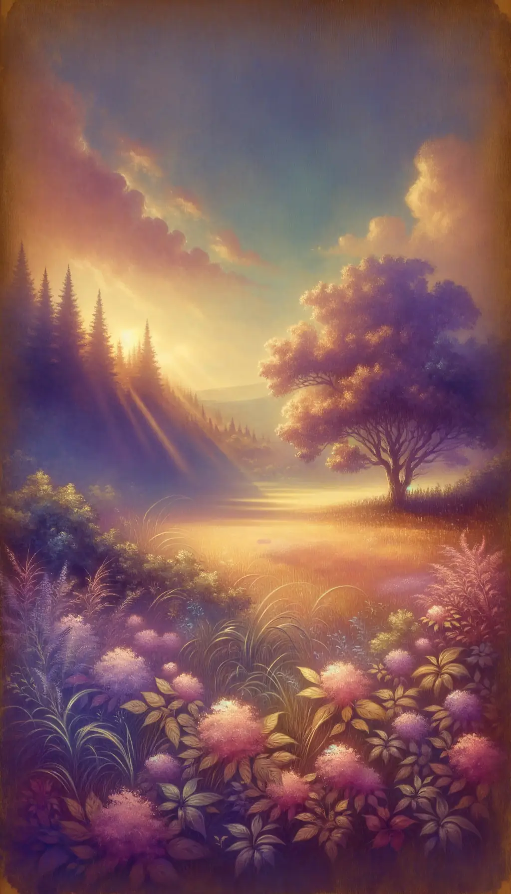 Whispers of Serenity: Meadow's Melody in Lavender Hues