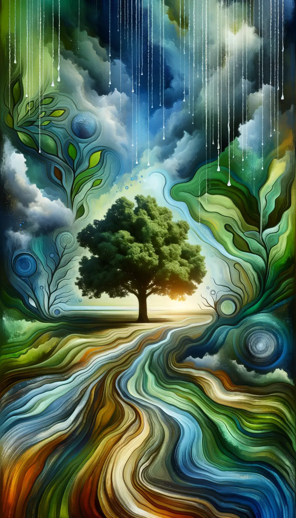 Resilient Reverie: Embracing Growth Under Emerald Skies