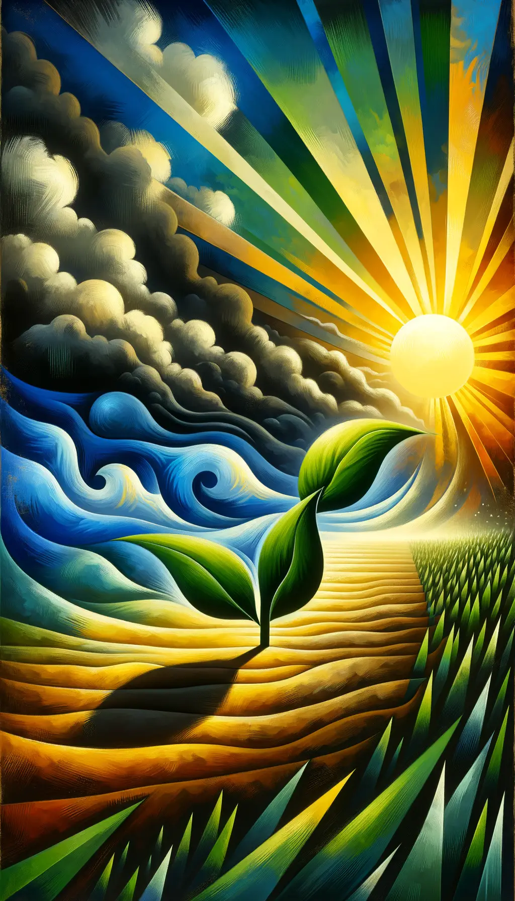 Emergence of Resilience: Golden Sunrise over Tranquil Waters