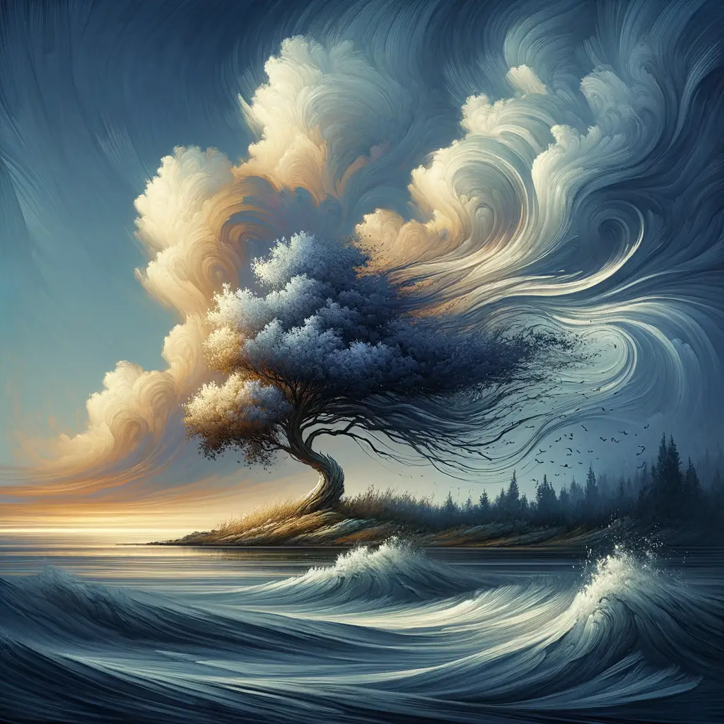 Resilience Reverie: Oak of Tranquil Storms