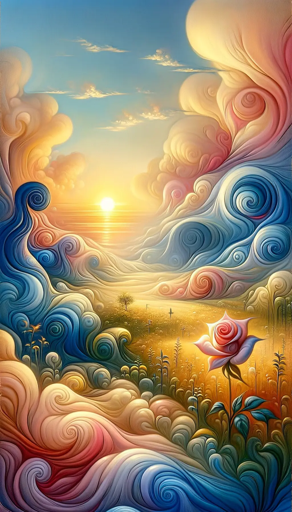 Whispers of Courage: A Rose's Unfolding Serenity