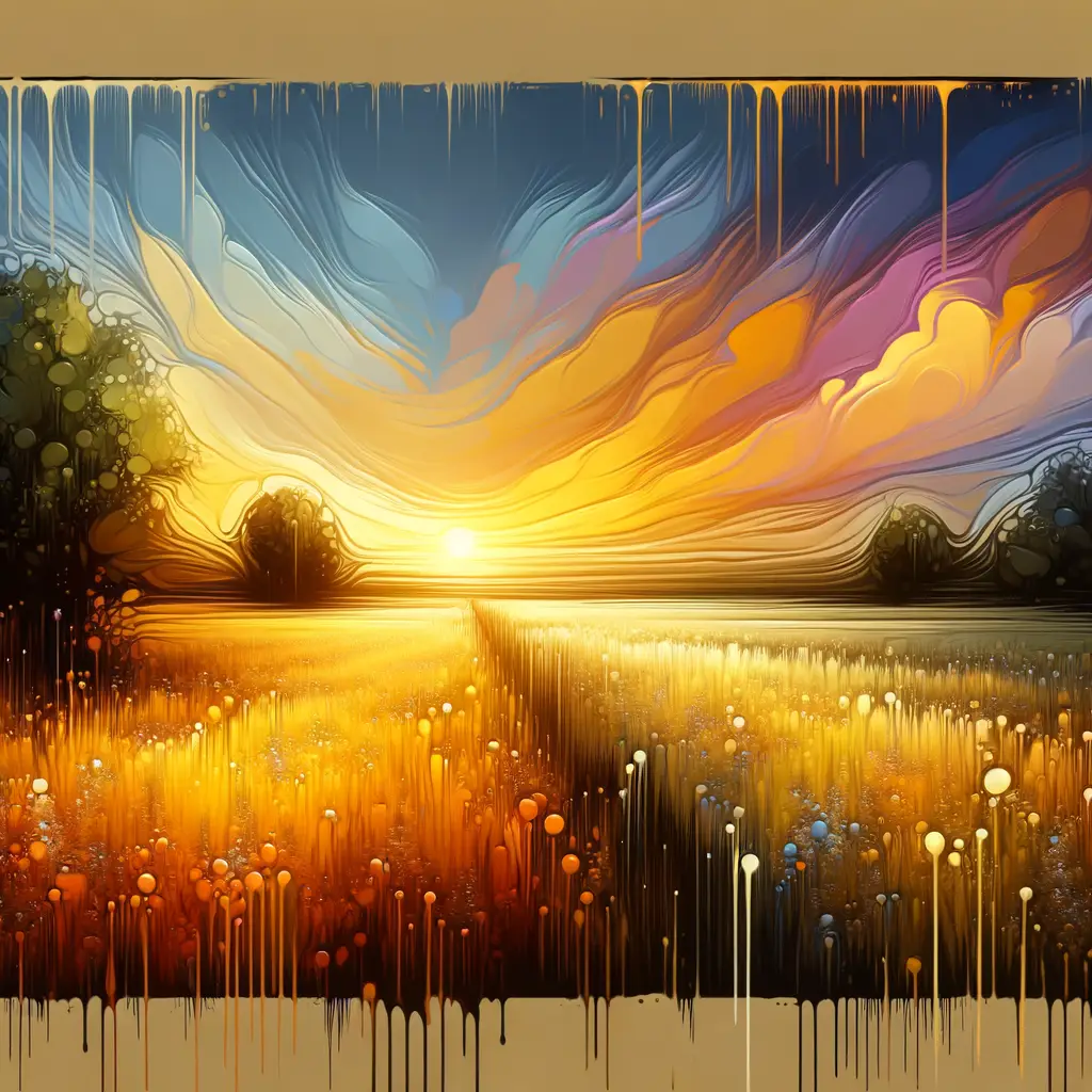 Sunset Serenade: Embracing Emotions in Fields of Gold