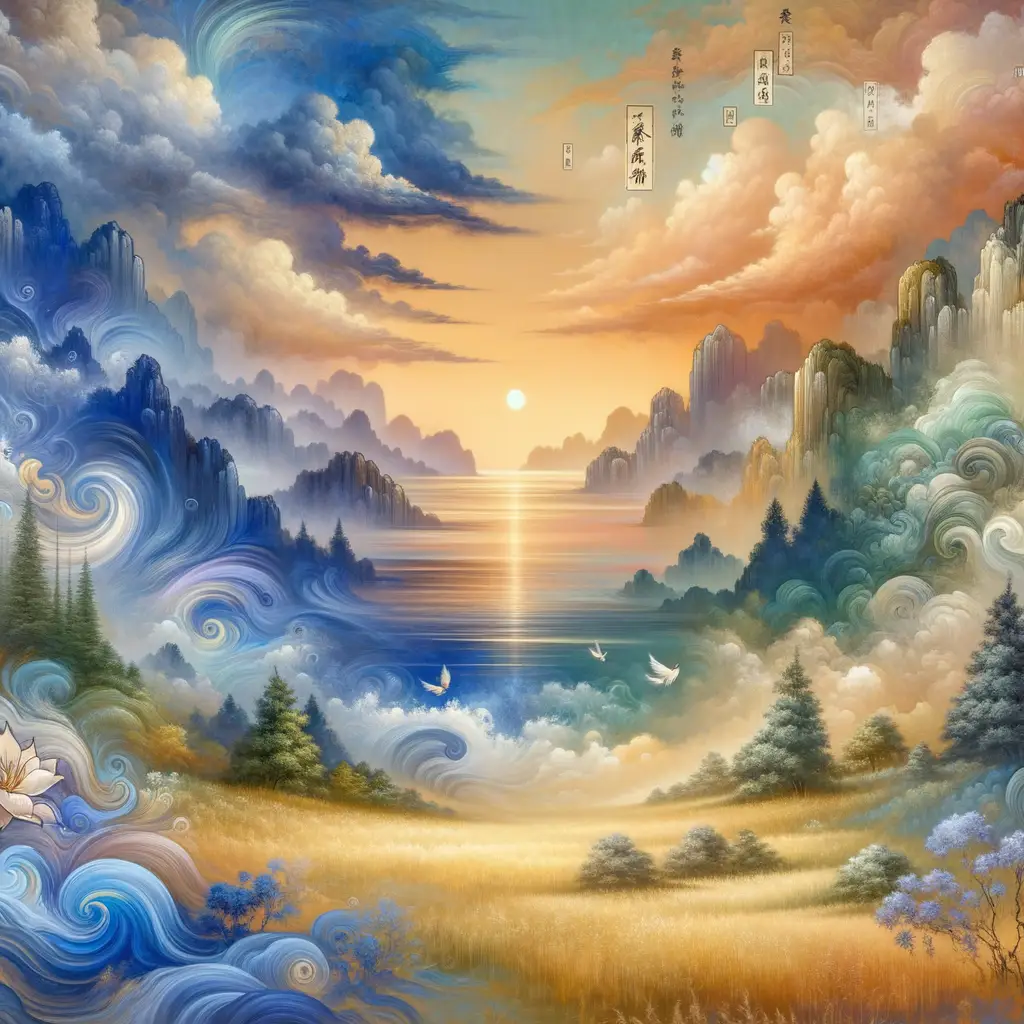 Whispers of the Soul: Sunset Symphony in Ocean Blue