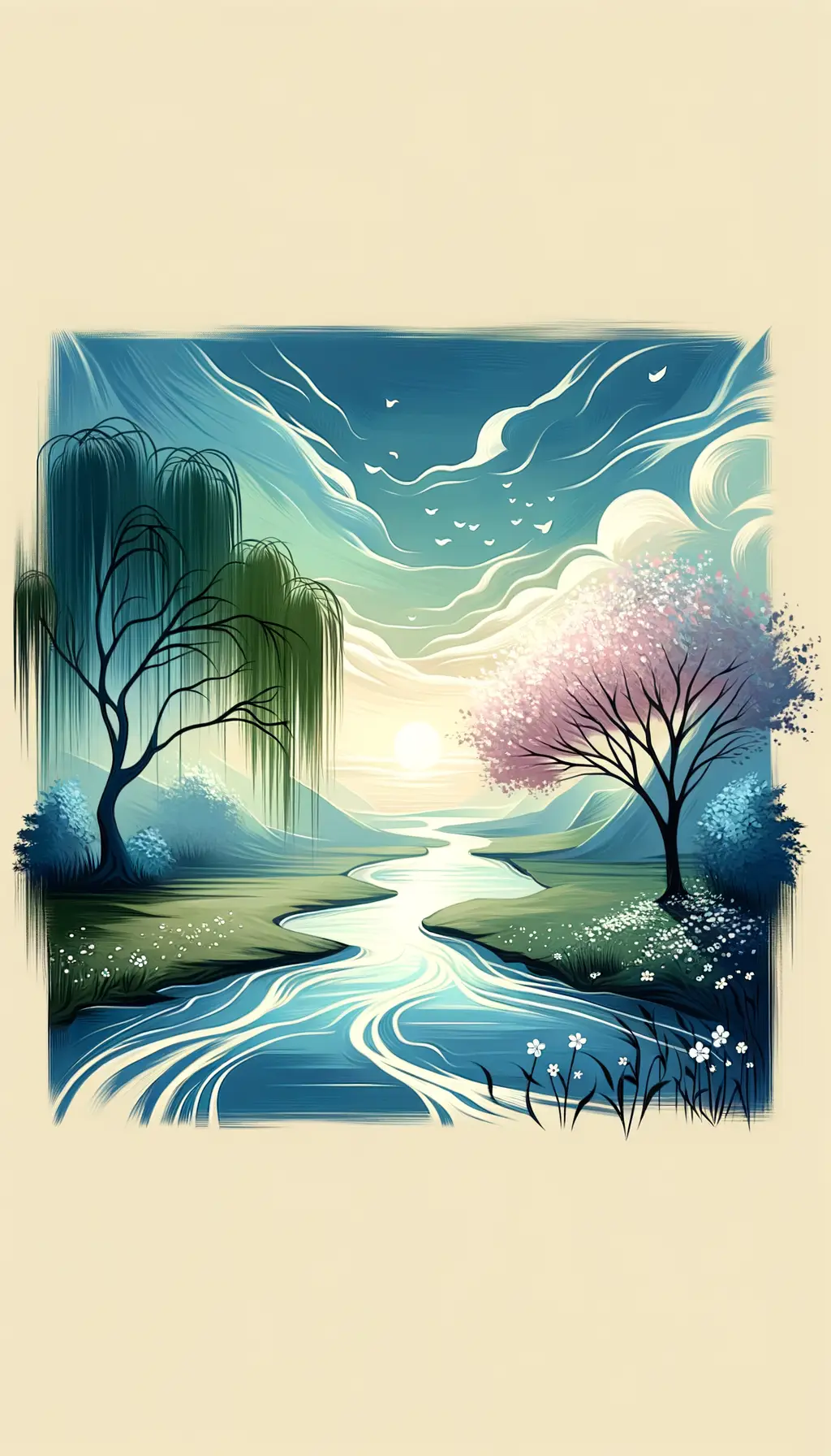 Tranquil Reverie: Blossoms of Resilience