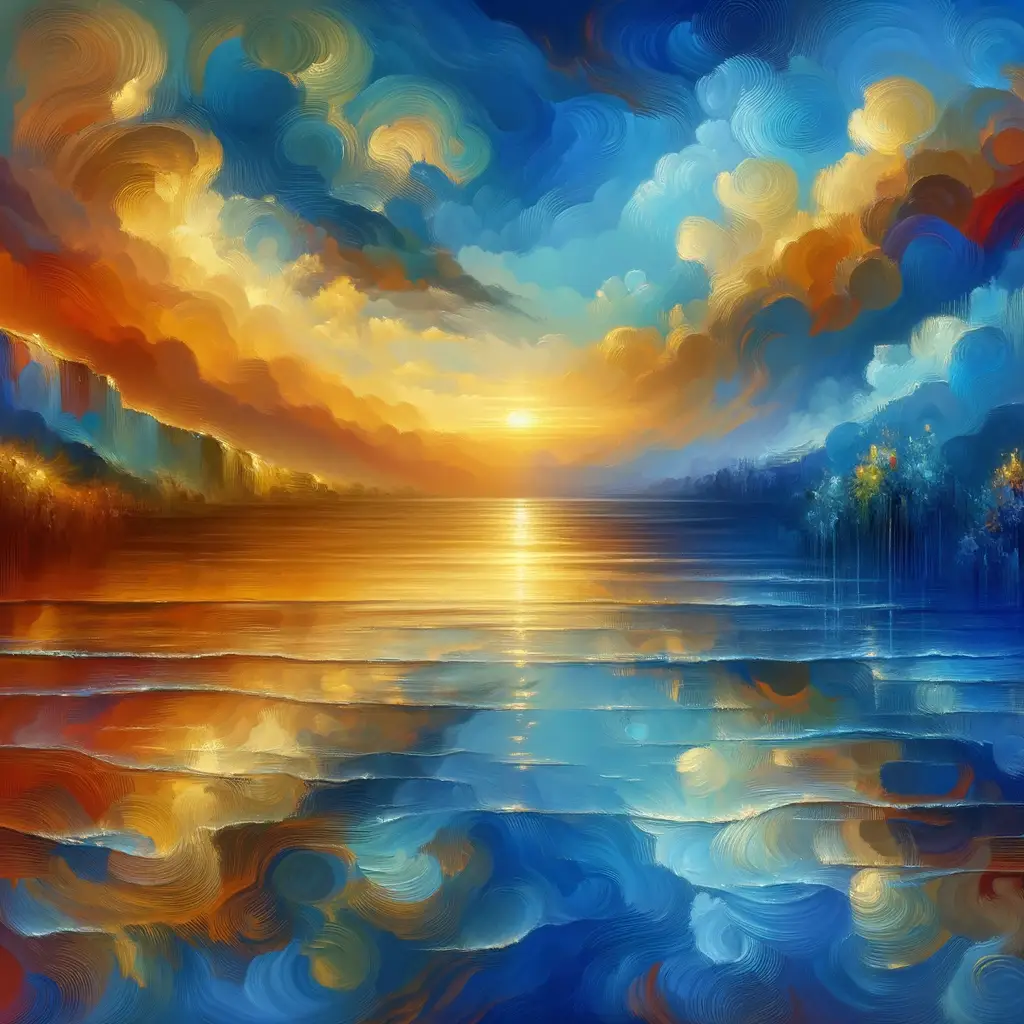 Ripples of the Soul: Sunset Serenity's Emotional Tapestry