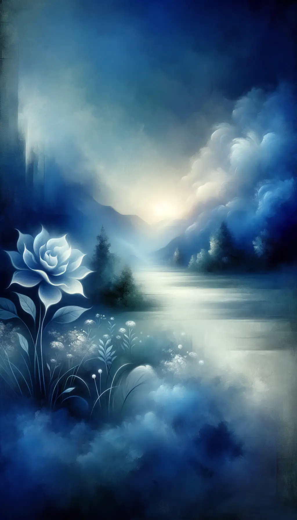 Infinity's Bloom: Whispering Renewal in Azure Hues