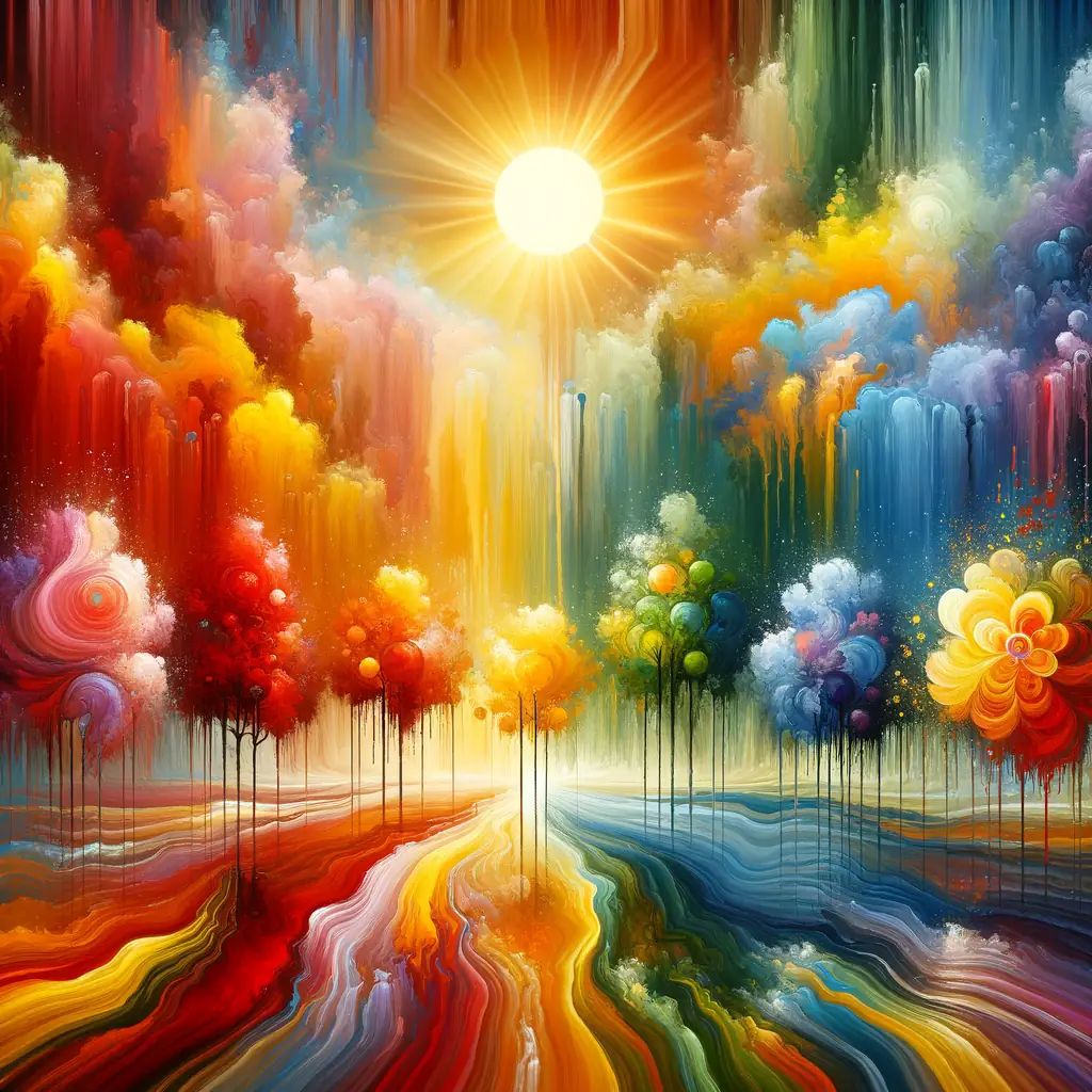 Chromatic Symphony: Emotions Flowing Through Gardens of the Soul