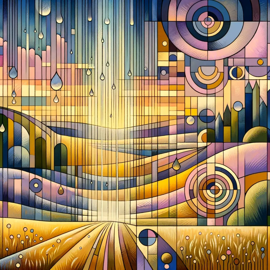Whispers of Dusk: Serenity in Interconnected Geometry