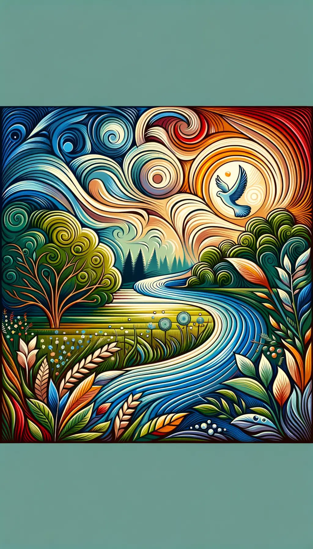 Serenity's Bloom: Embracing Peace in the Tribal Harmony