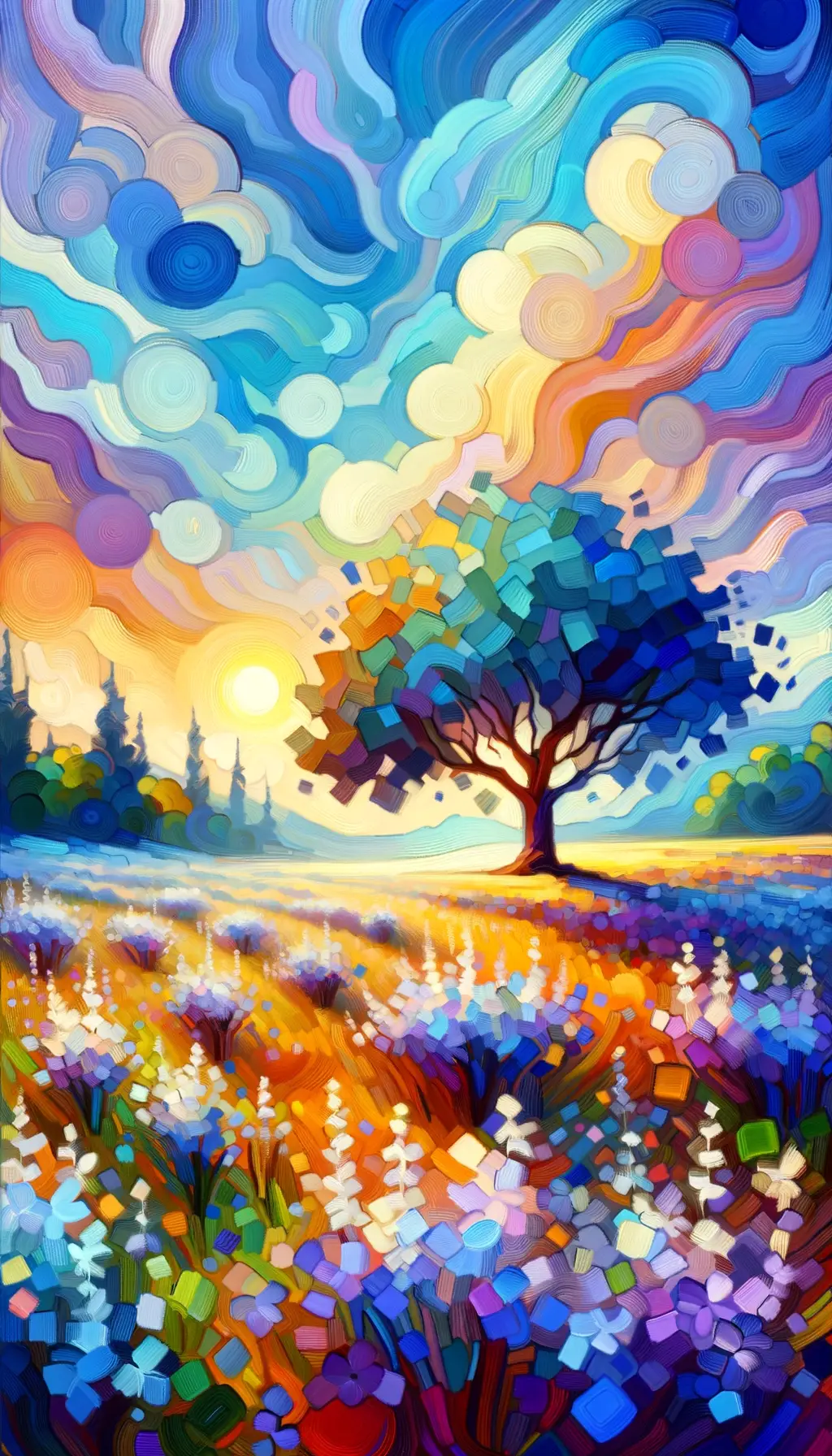 Strength Amid Pastels: Resilience's Whispering Meadow