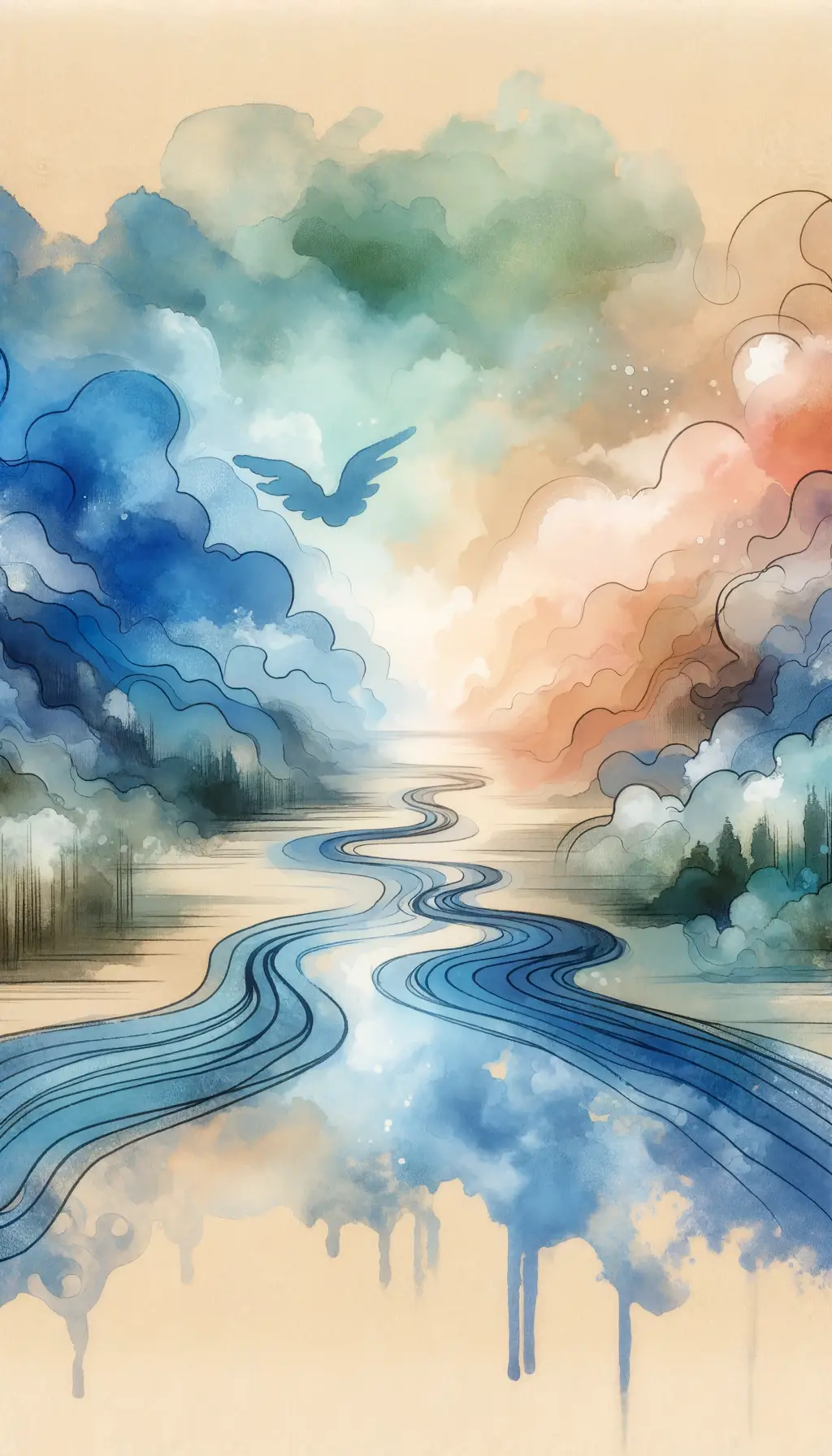 Ebb of Healing: A River's Stilled Echo of Self-Revelation