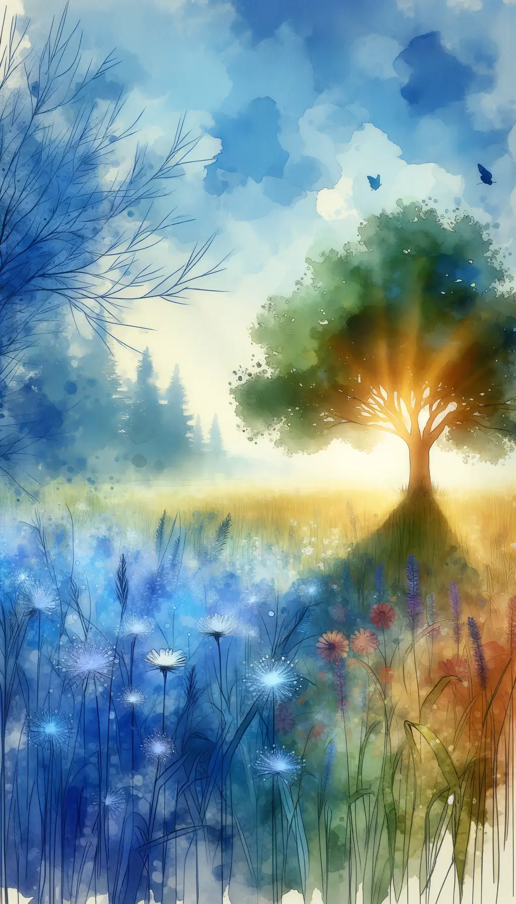 Whispers of the Oak: Radiant Journey Through Tranquil Meadows