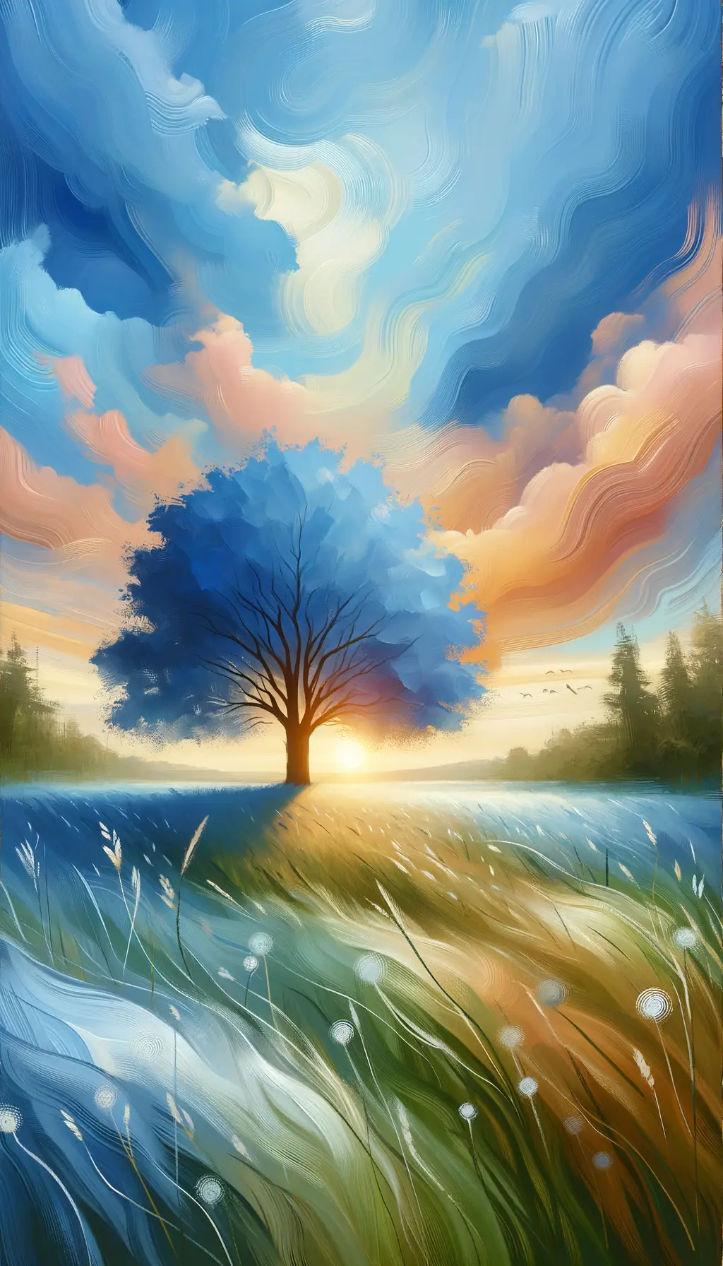 Whispers to the Oak: Tranquility's Embrace in the Meadow of Healing