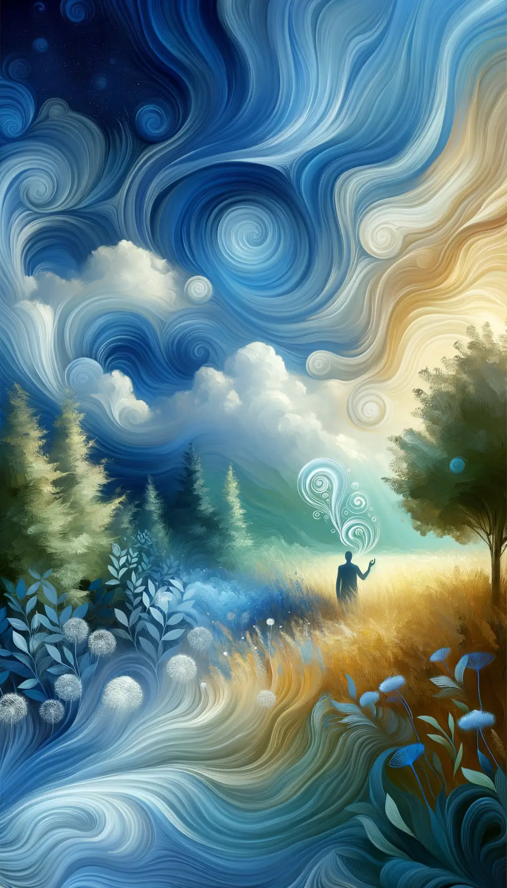 Whispers of Serenity: Embracing Calm in a Golden Meadow