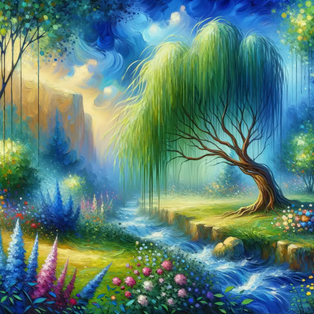Serenade of Willow: Echoes of Resilience in the Garden