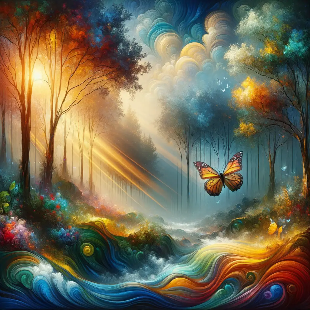 Whispers of Renewal: A Forest's Butterfly Dream