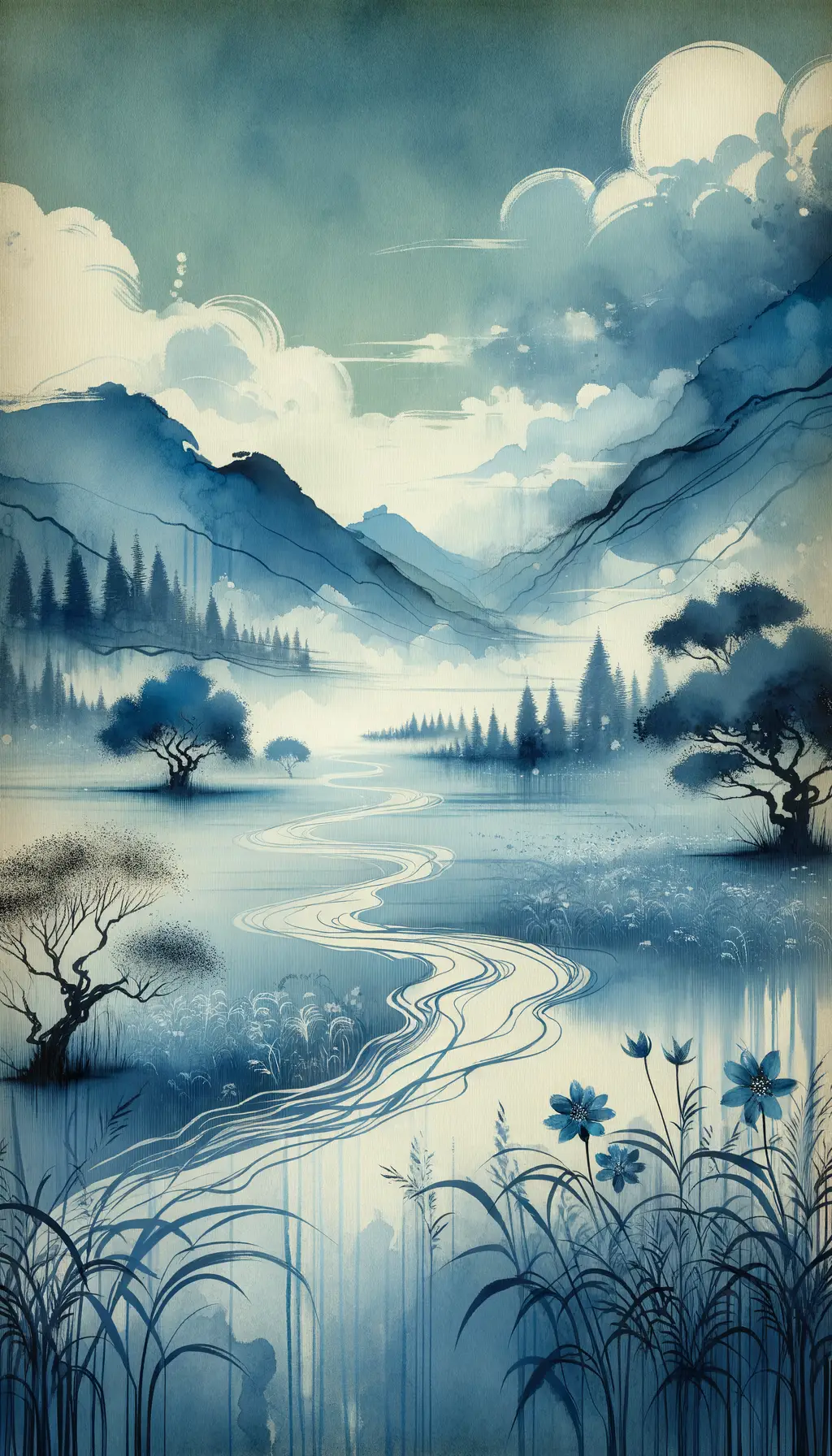 The Azure Embrace of Meadows: Whispers of Renewal