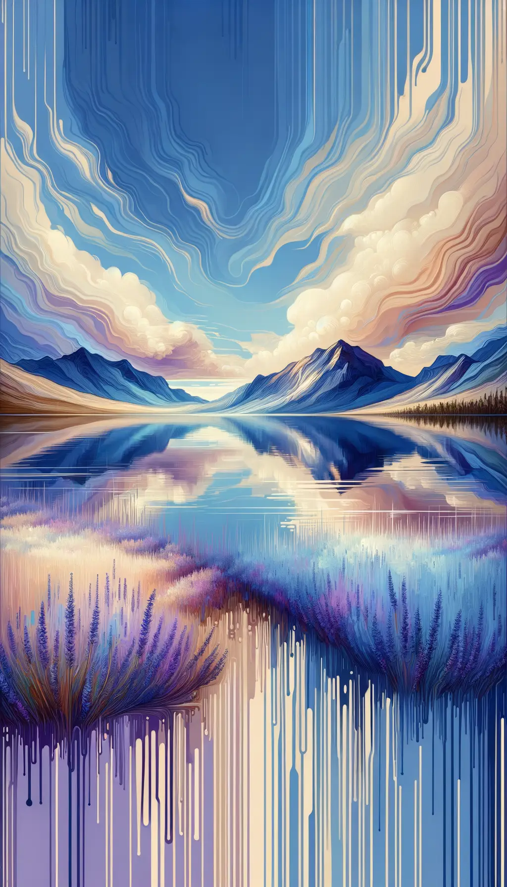 Whispers of Clarity: Lavender Dreams by the Soothing Lake