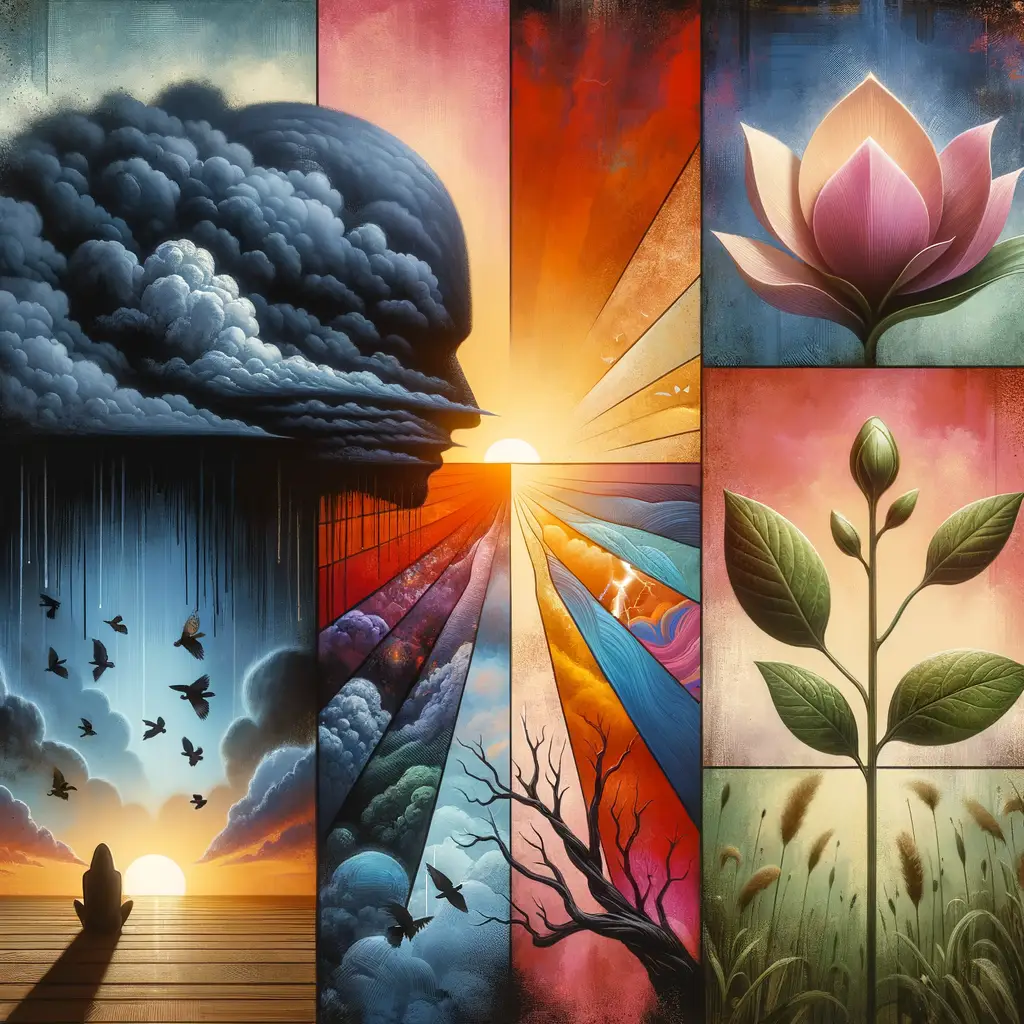 Resilience Blossoms at Dusk: A Therapeutic Tapestry