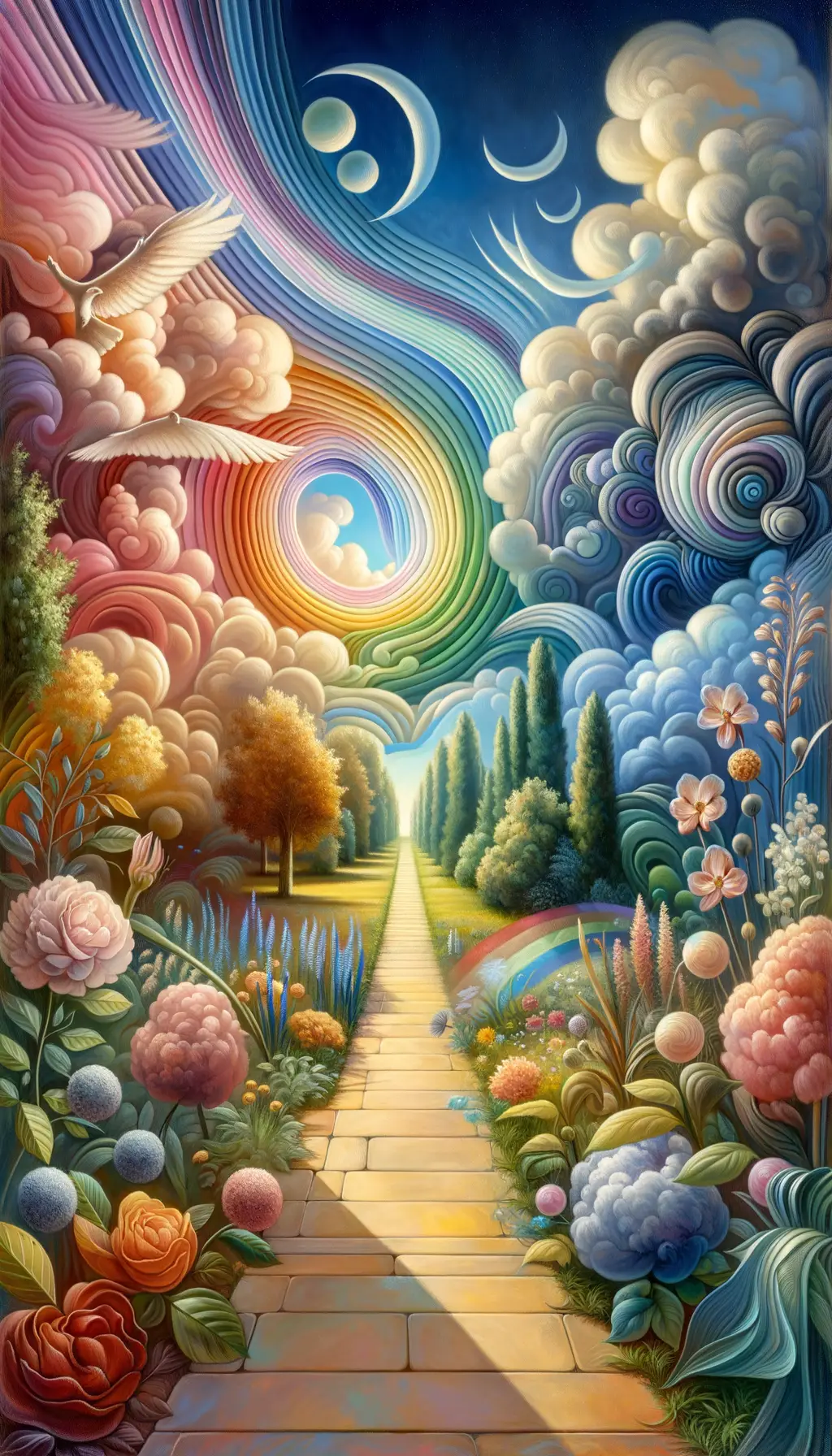 Garden of Resilience: Rainbow Tapestry of Inner Journeys