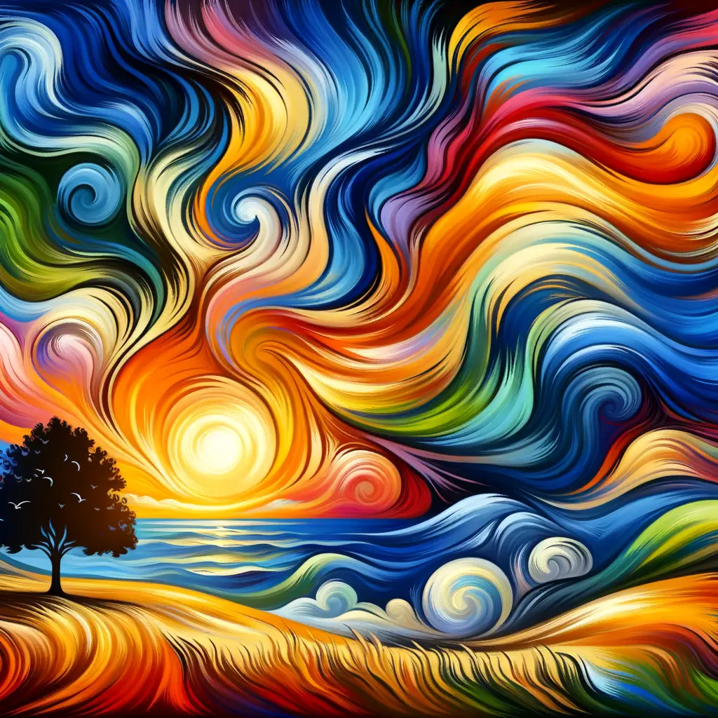 Whispers of the Oak: Resilience Amidst Sunset Emotions