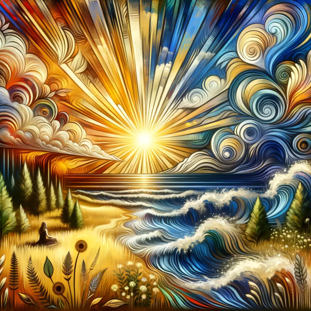 Whispers of Resilience: Meadow's Rainbow Dance