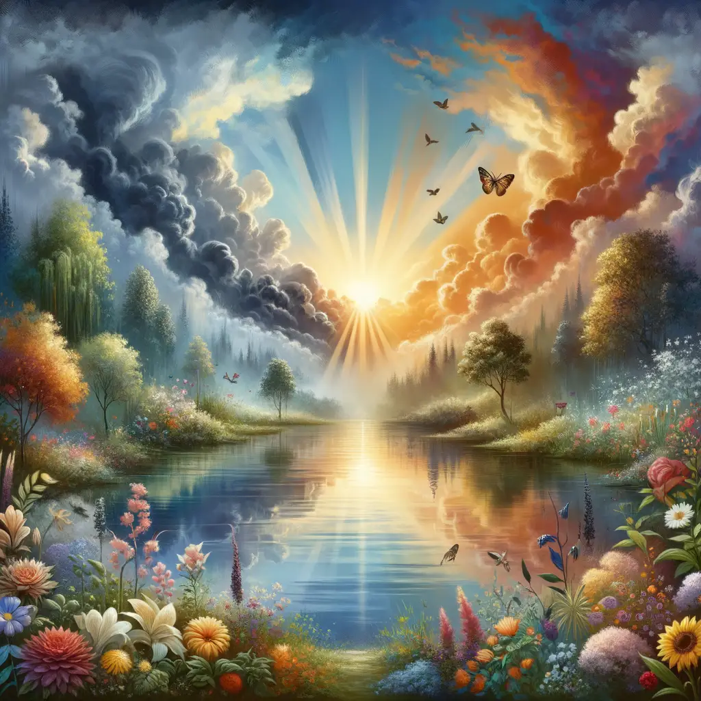Ethereal Sanctuary: Blooms of Transformation