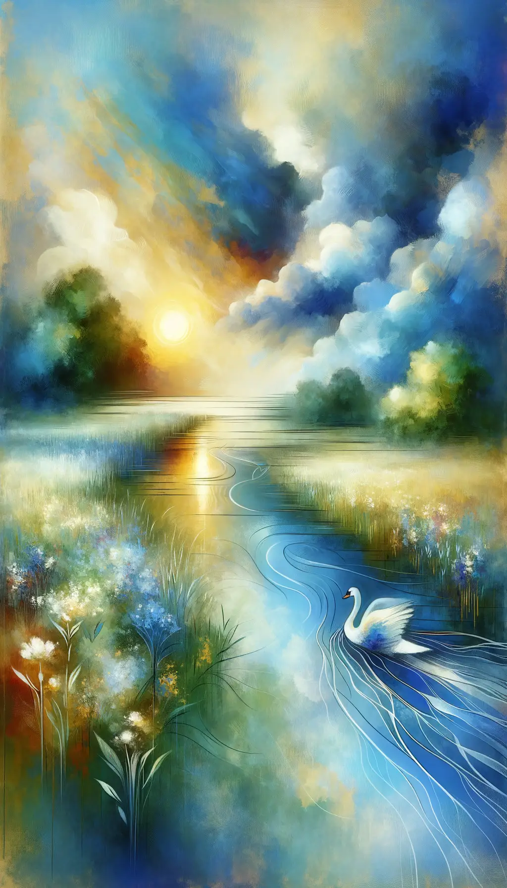 Whispers of Resilience: A Swan's Soothing Sway