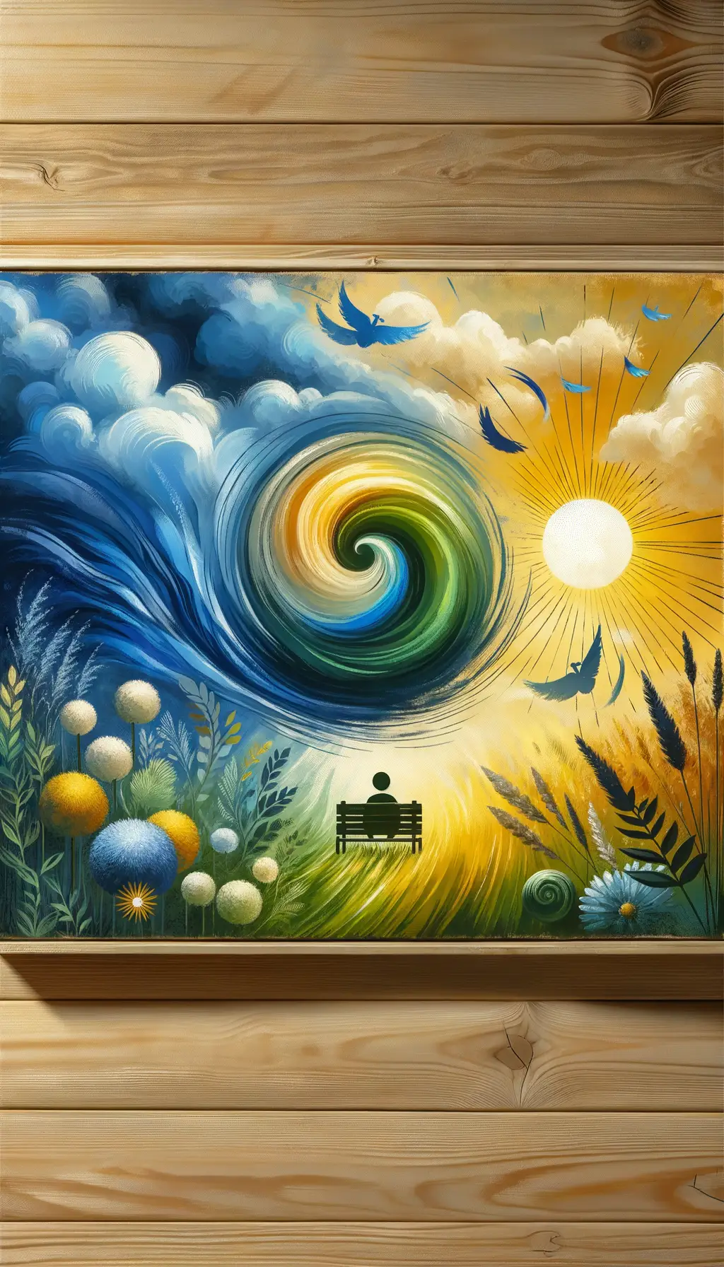 Sapphire Whispers: Serenity Unveiled in a Field of Sunlight