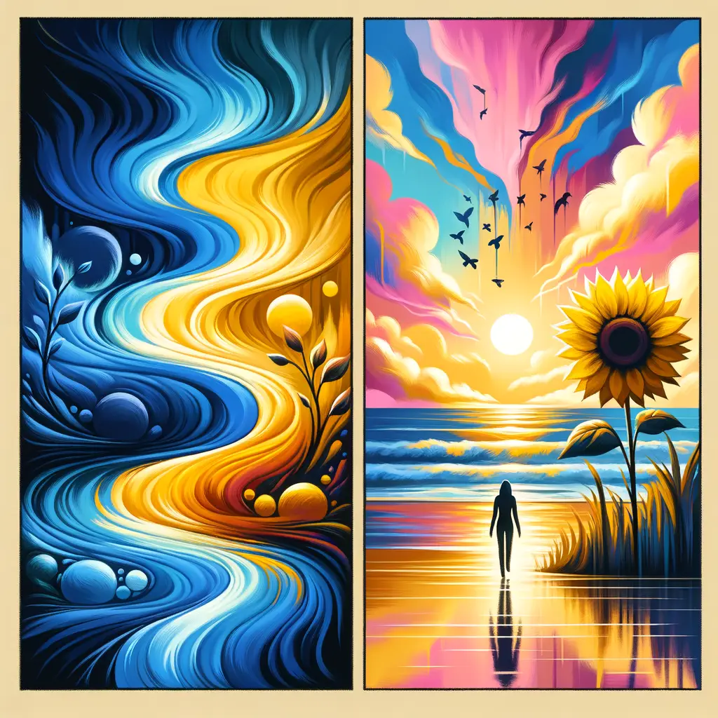 Blooms of Resilience: A Sunset Symphony of Healing