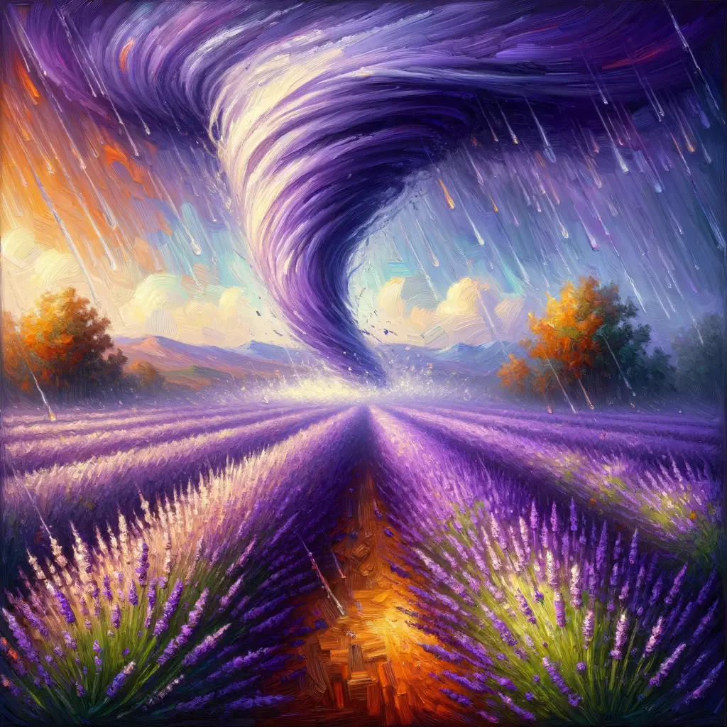 Whispers of Serenity: Emotions Unraveled in Lavender Storms