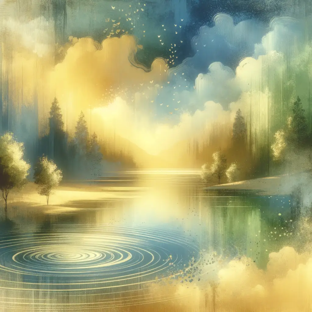 Whispers of Resilience: Embracing Stillness in Golden Waters