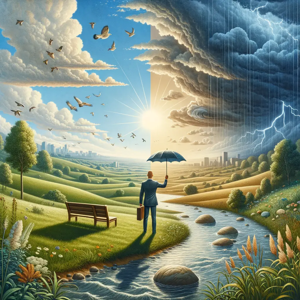 Whispers of Renewal: Easing Storms, Sunlit Horizons