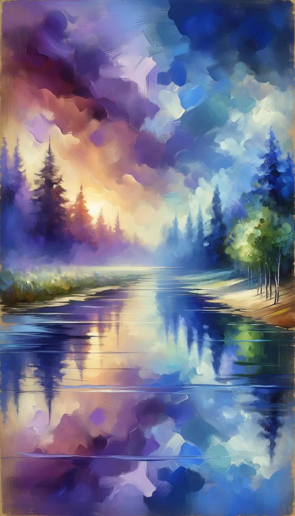 Whispers of Tranquil Echoes: Sunset Therapy by the Still Lake