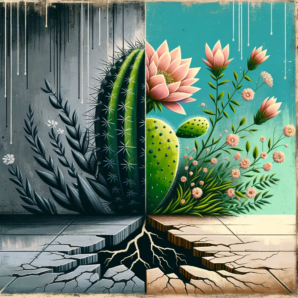 Emergence Echoes: A Canvas of Struggle and Growth