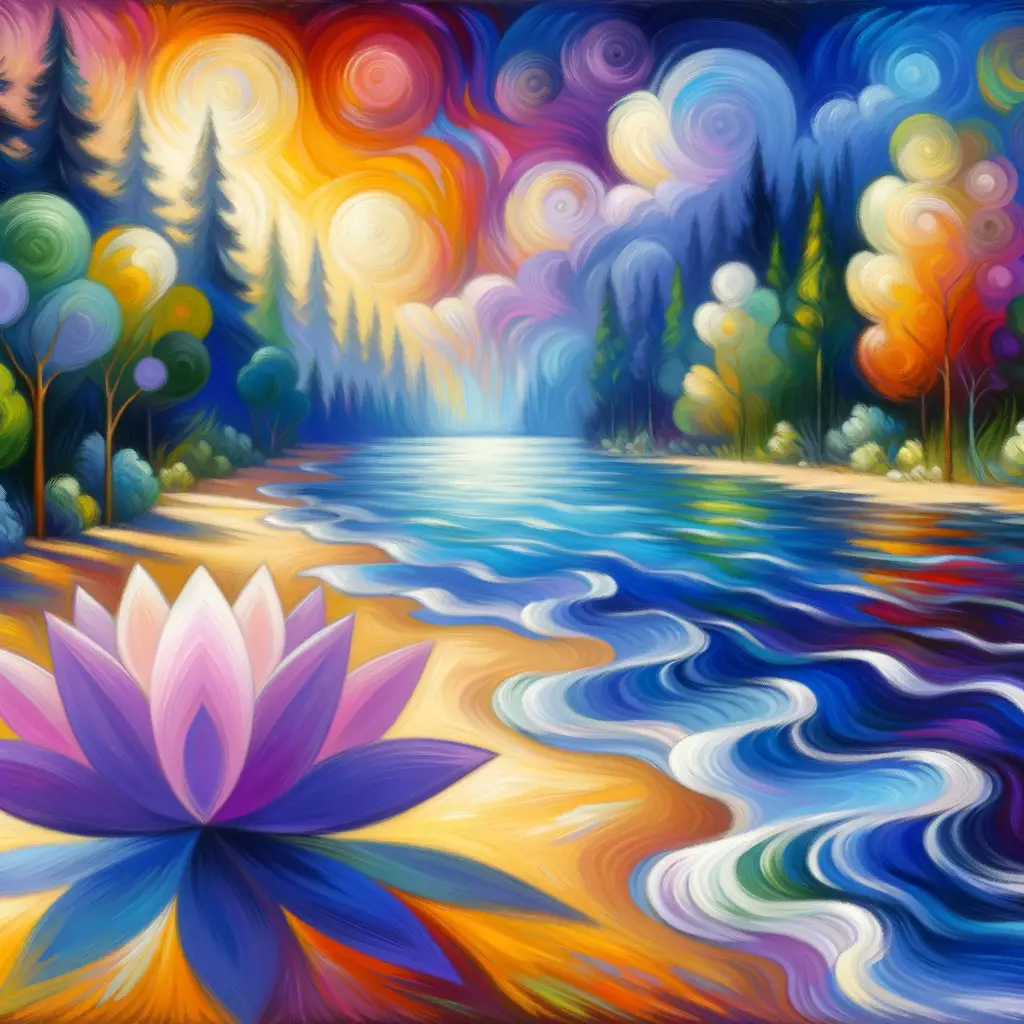 Whispers of Solace: Where Lotuses Bloom in Lavender Tranquility