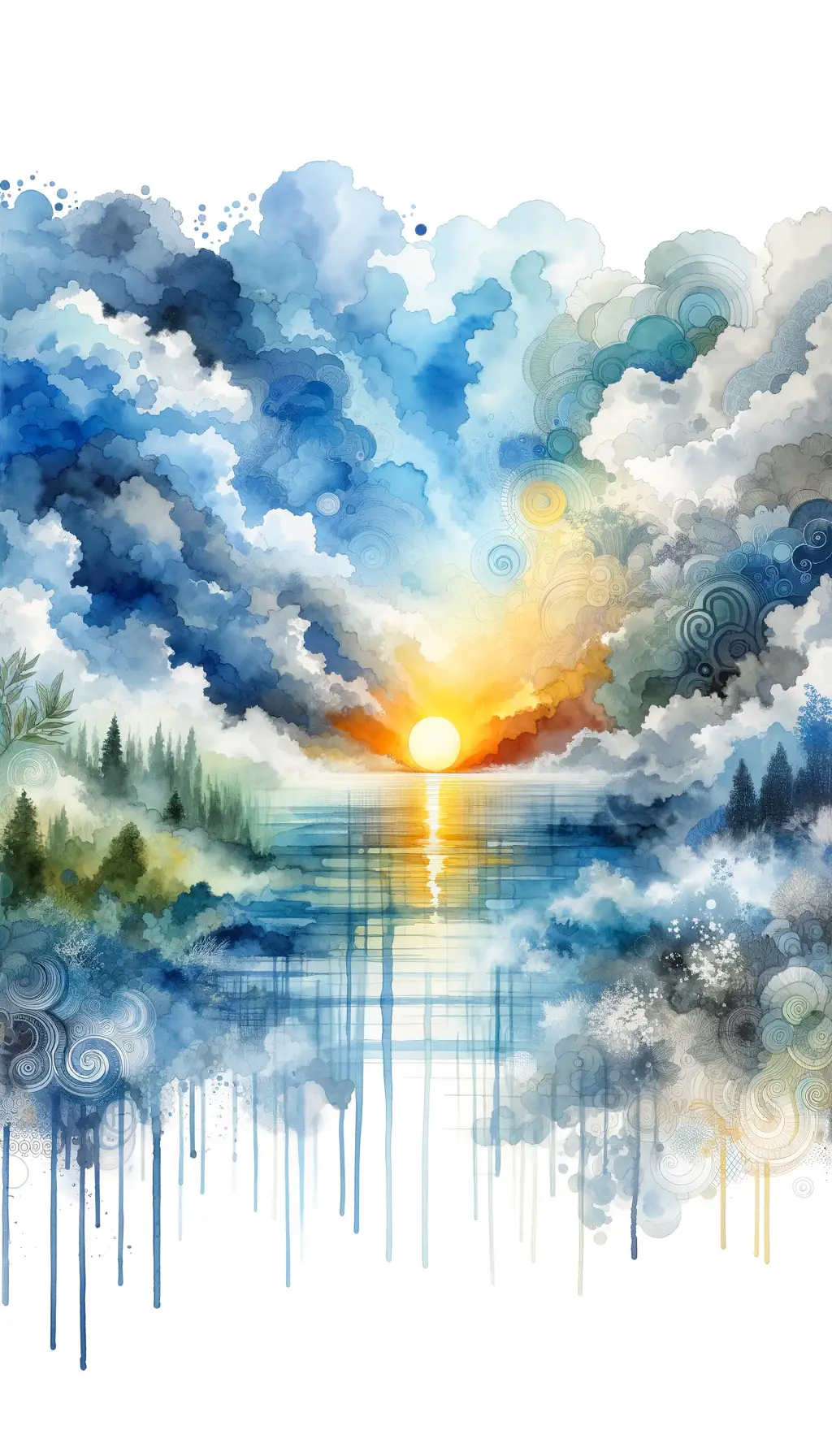 Whispers of Dawn: A Watercolor Symphony of New Understanding