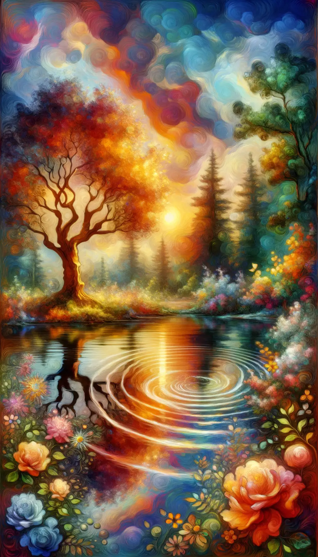 Whispers of Resilience: Blooms of Serenity in the Emotion's Reflection