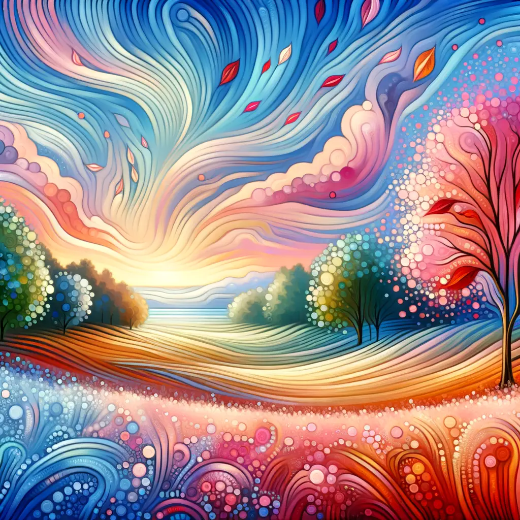 Whispers of the Meadow: Emotions in Dotted Splendor