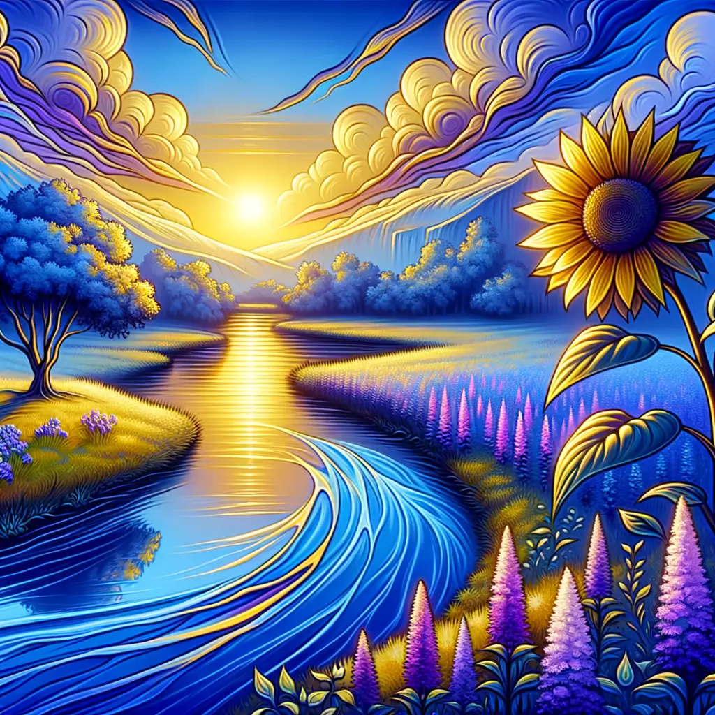Rivers of Solace: Blossoming Tranquility in Lavender Fields